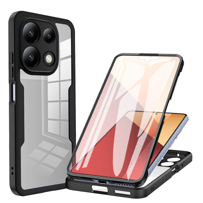 Husa 360° Xiaomi Poco M6 Pro 4G Techsuit ColorVerse, negru