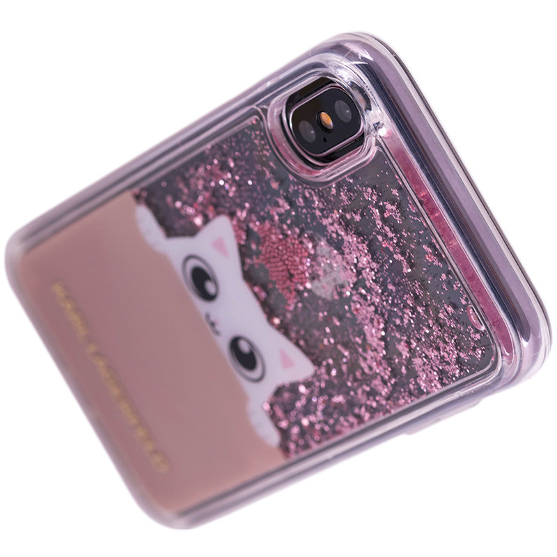 Bumper iPhone X, iPhone 10 Karl Lagerfeld KLHCPXPABGNU - Liquid Pink