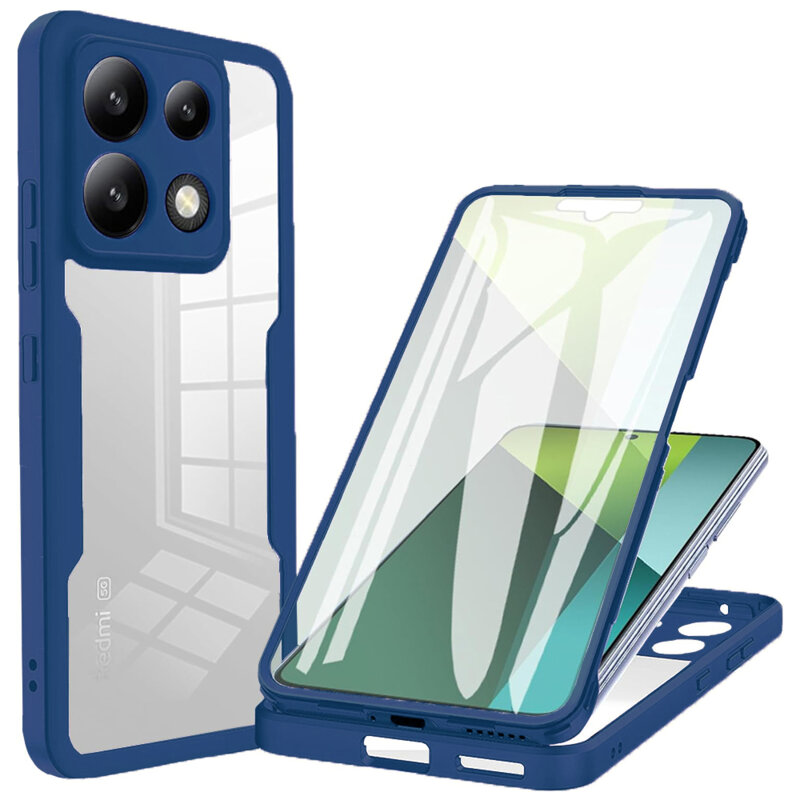 Husa 360° Xiaomi Redmi Note 13 Pro 5G Techsuit ColorVerse, albastru