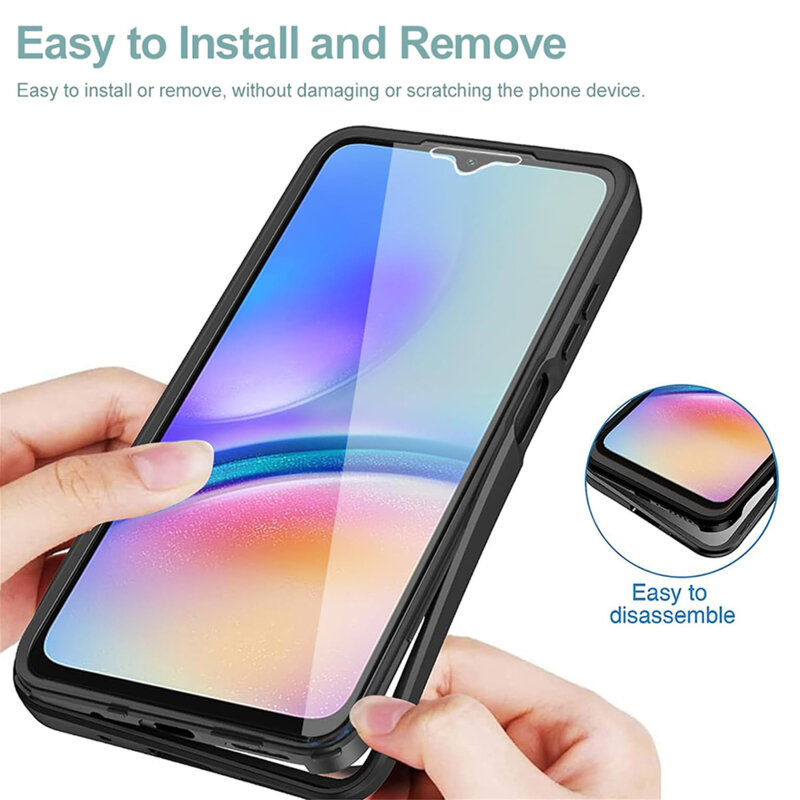 Husa 360° Samsung Galaxy A05s Techsuit ColorVerse, negru