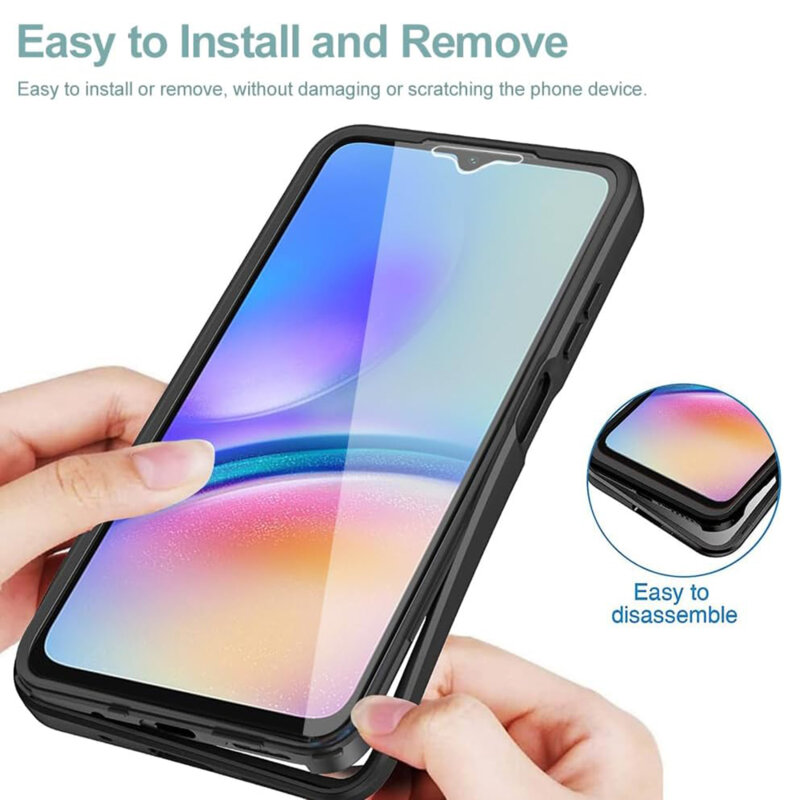 Husa 360° Samsung Galaxy A05 Techsuit ColorVerse, negru