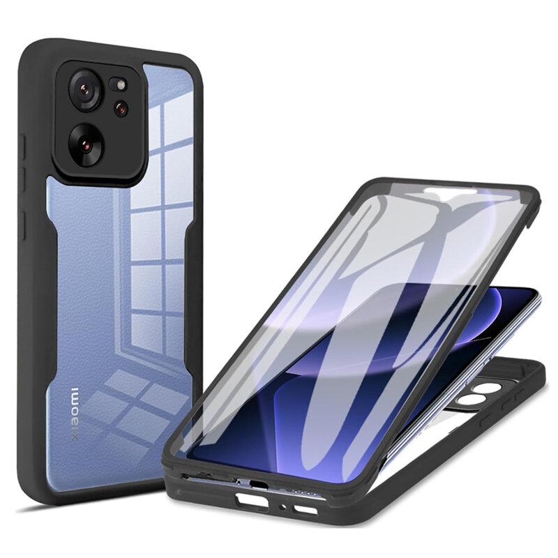 Husa 360° Xiaomi 13T Techsuit ColorVerse, negru