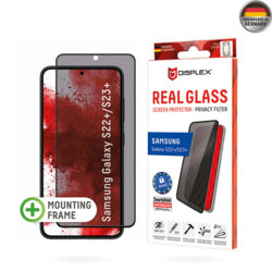 Folie sticla premium Samsung Galaxy S23 Plus Displex Real Glass Privacy Full Cover, negru