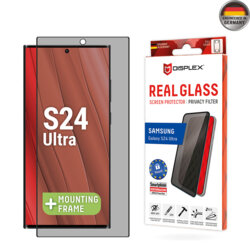 Folie sticla premium Samsung Galaxy S24 Ultra Displex Real Glass Privacy Full Cover, negru