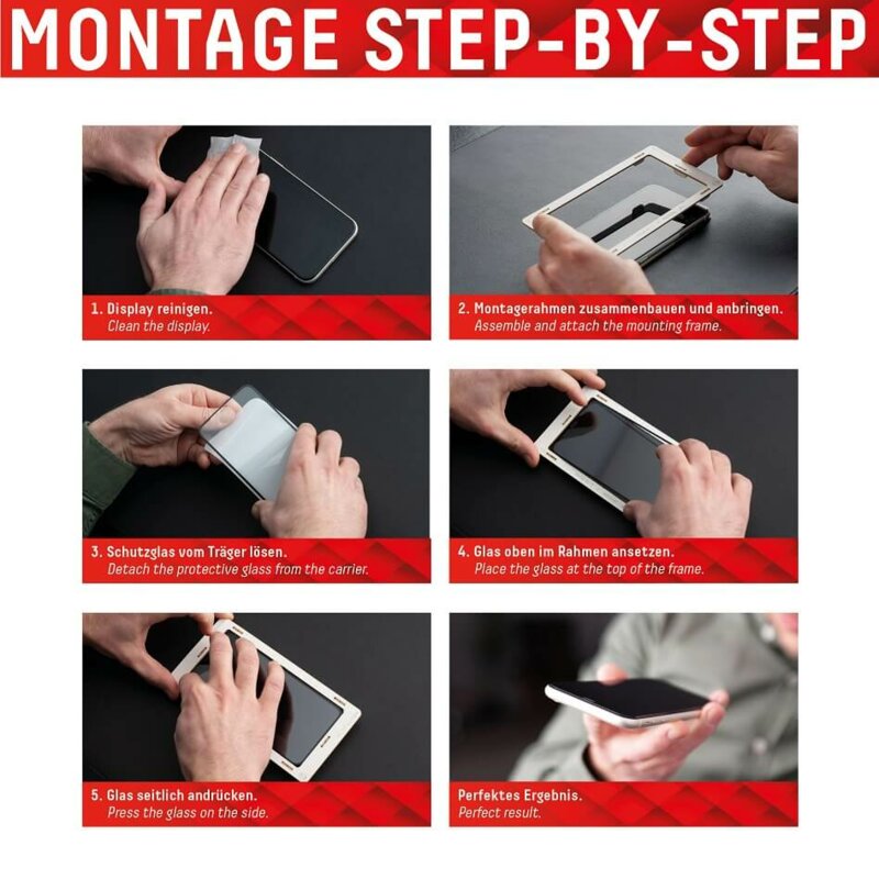 Folie sticla premium iPhone 14 Displex Real Glass Privacy Full Cover, negru