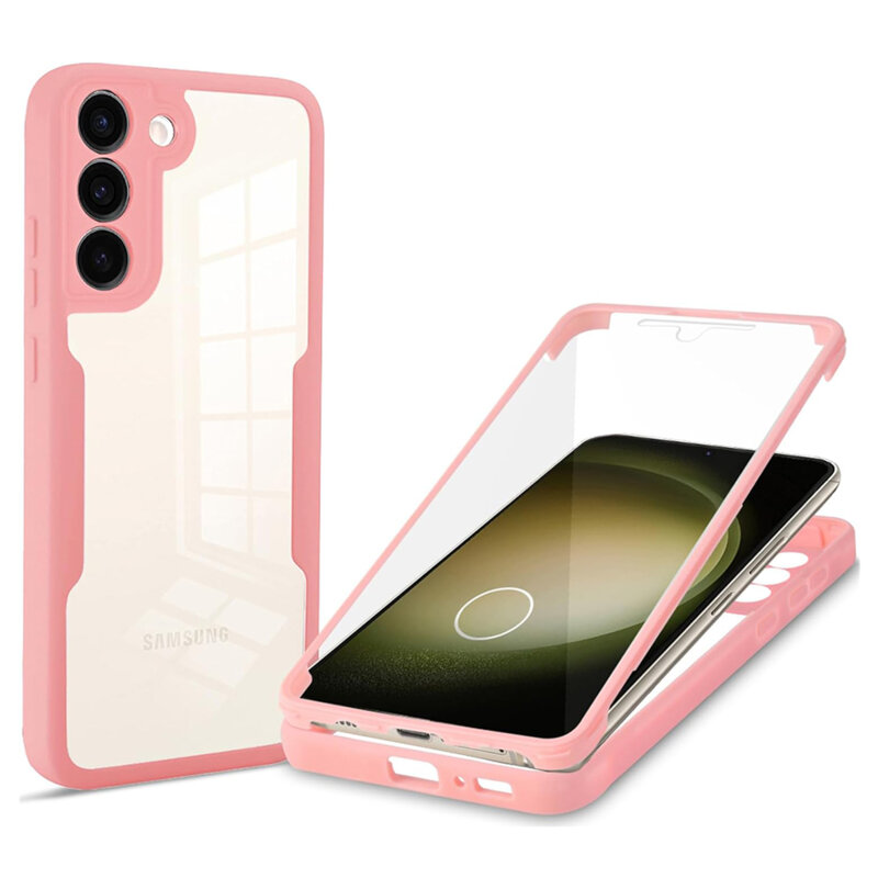 Husa 360° Samsung Galaxy S23 Plus Techsuit ColorVerse, roz