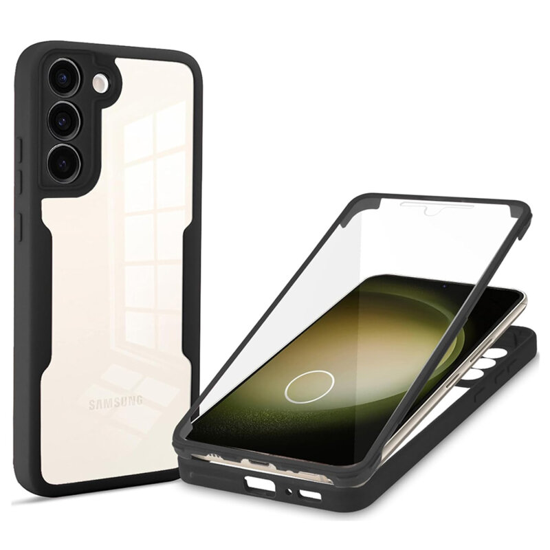 Husa 360° Samsung Galaxy S23 Plus Techsuit ColorVerse, negru