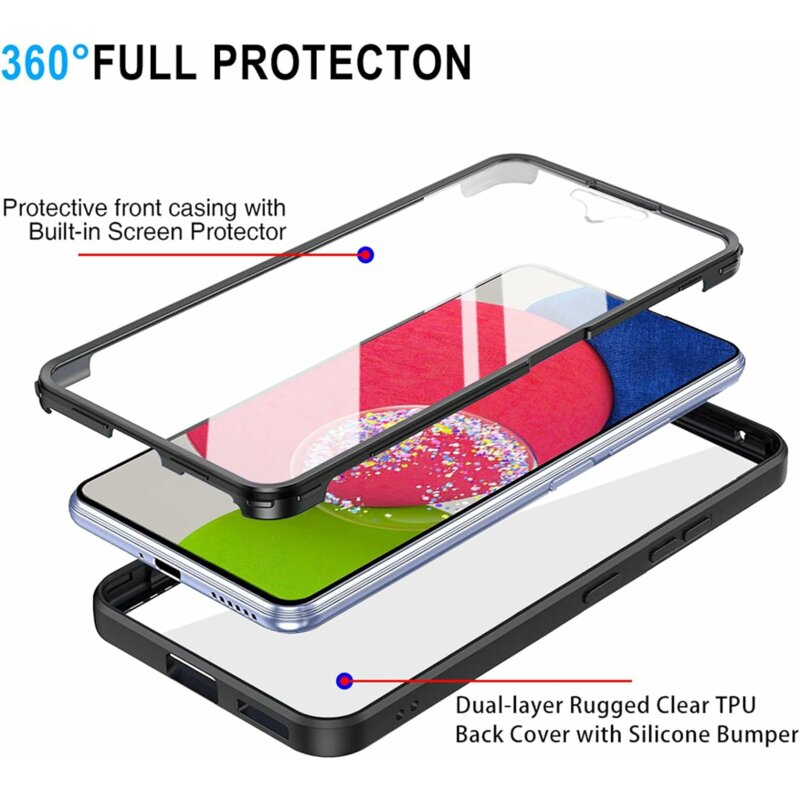 Husa 360° Samsung Galaxy S23 Plus Techsuit ColorVerse, negru
