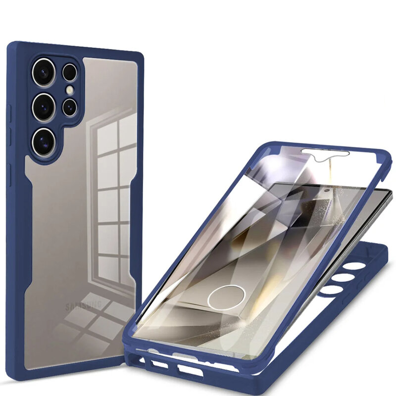 Husa 360° Samsung Galaxy S24 Ultra Techsuit ColorVerse, albastru