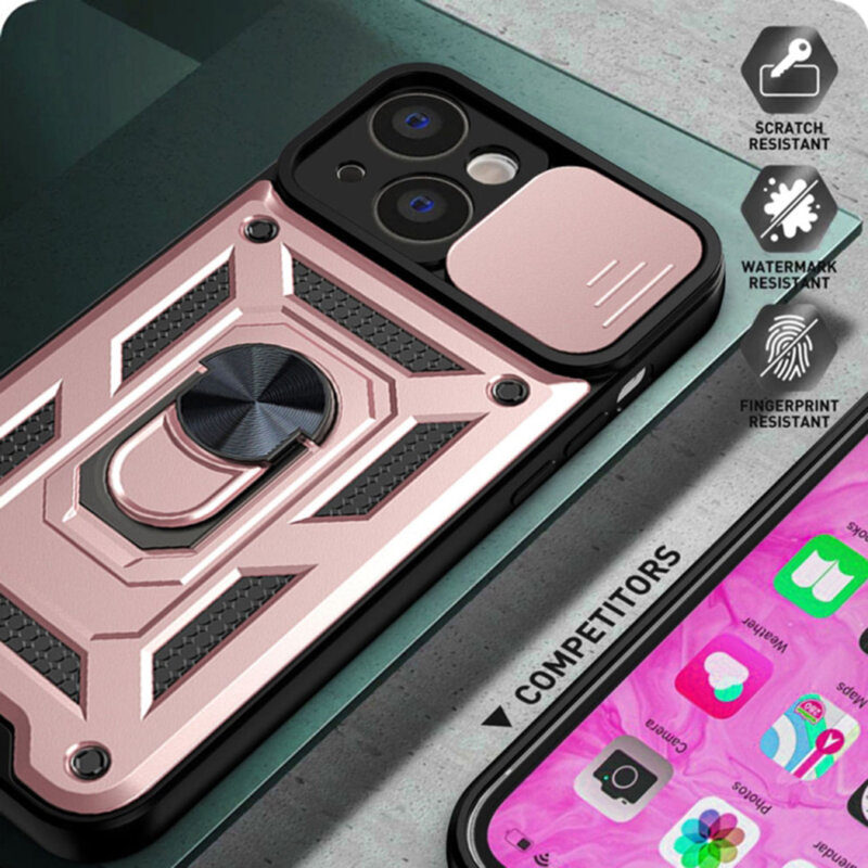 Husa iPhone 14 Pro protectie camera Techsuit CamShield Series, roz