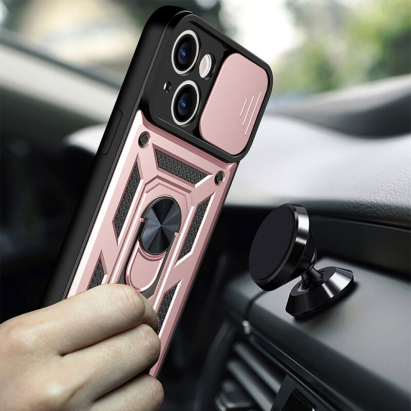 Husa iPhone 14 Pro Max protectie camera Techsuit CamShield Series, roz