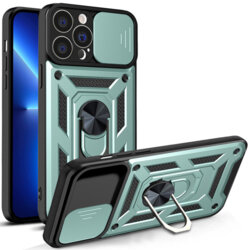 Husa iPhone 13 Pro protectie camera Techsuit CamShield Series, verde