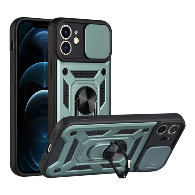 Husa iPhone 11 protectie camera Techsuit CamShield Series, verde