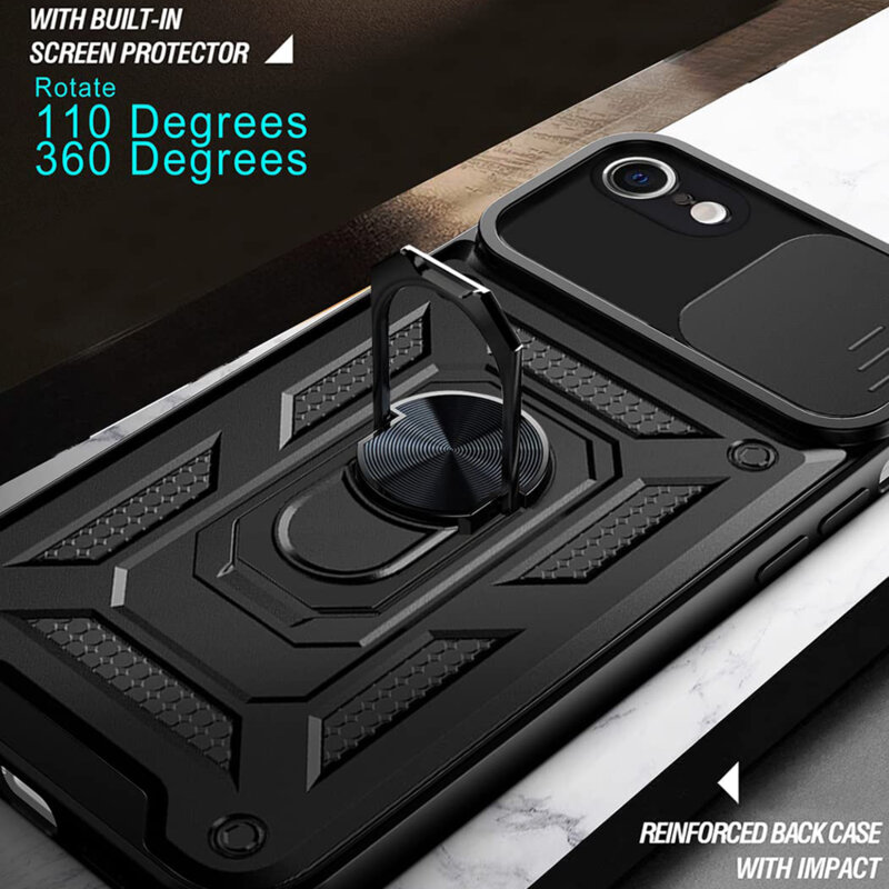 Husa iPhone 6 Plus/ 6s Plus protectie camera Techsuit CamShield Series, albastru