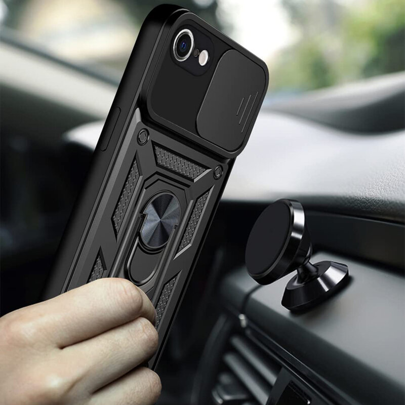 Husa iPhone SE 2, SE 2020 protectie camera Techsuit CamShield Series, roz