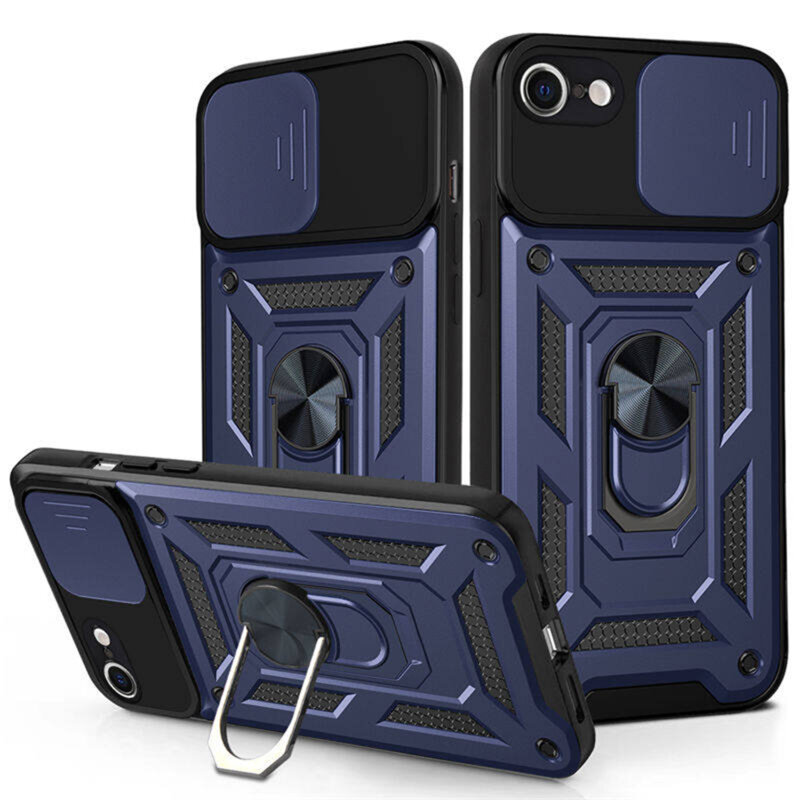 Husa iPhone 7 protectie camera Techsuit CamShield Series, albastru