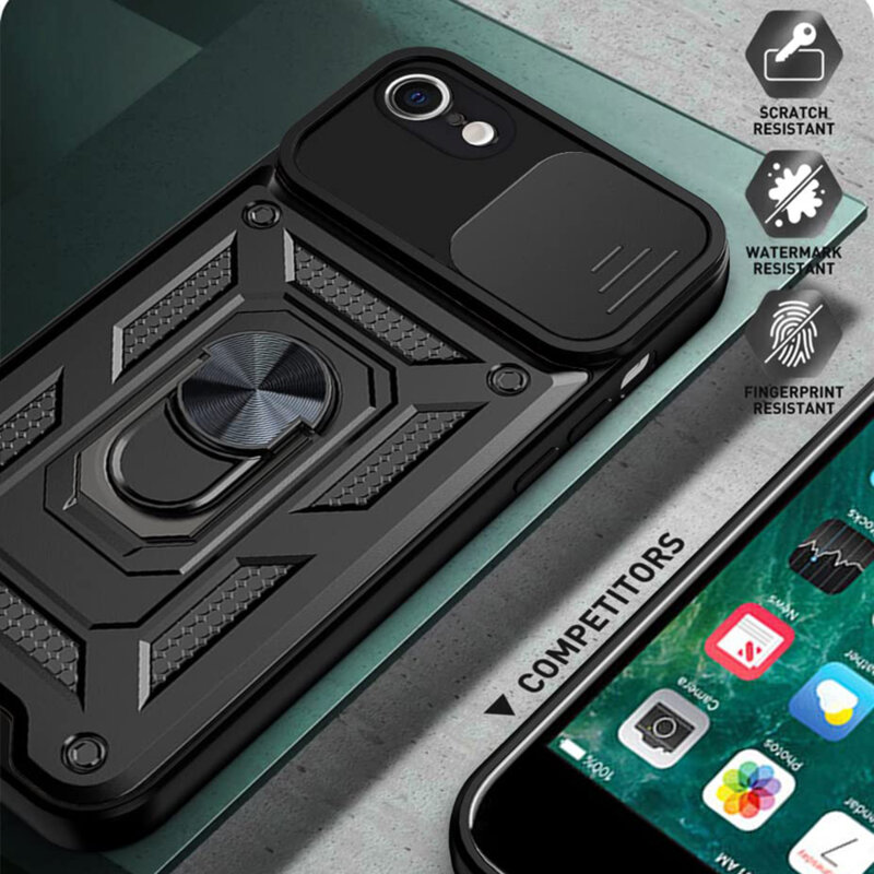 Husa iPhone 7 protectie camera Techsuit CamShield Series, albastru