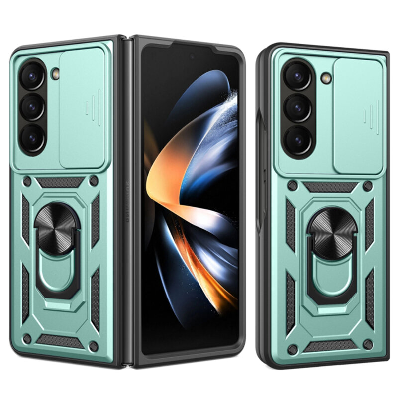 Husa Samsung Galaxy Z Fold5 protectie camera Techsuit CamShield Series, verde