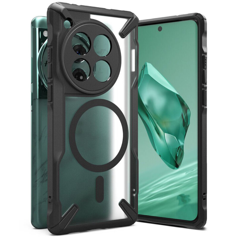 Husa OnePlus 12 Ringke Fusion X MagSafe, negru mat