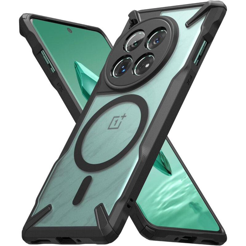 Husa OnePlus 12 Ringke Fusion X MagSafe, negru mat