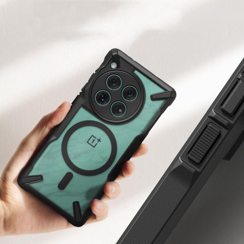 Husa OnePlus 12 Ringke Fusion X MagSafe, negru mat