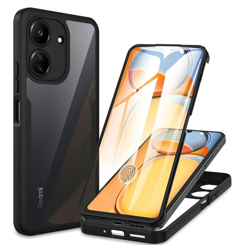 Husa 360° Xiaomi Redmi 13C 4G Techsuit ColorVerse, negru