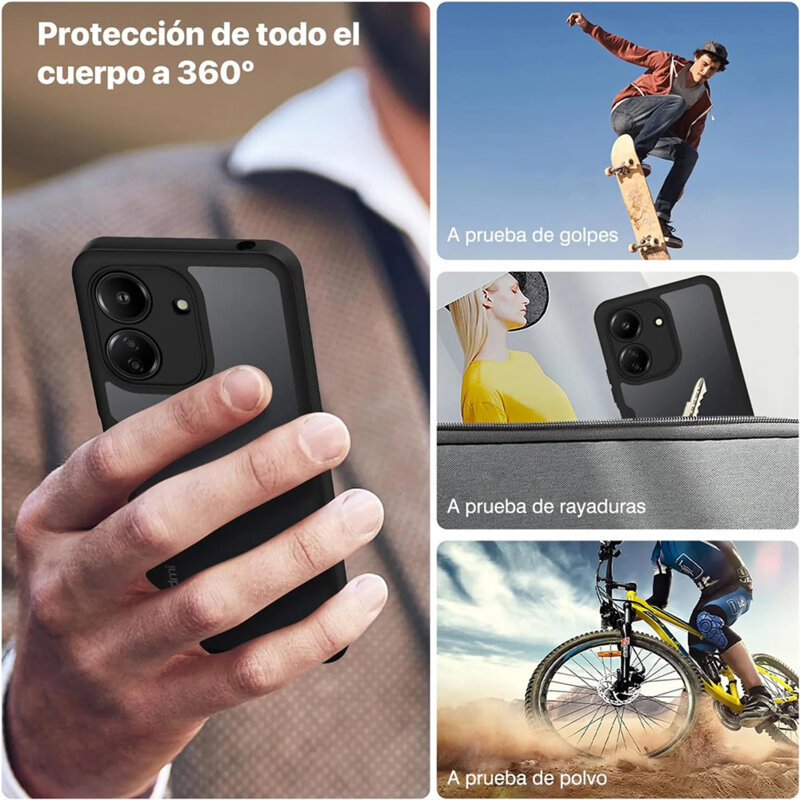 Husa 360° Xiaomi Redmi 13C 4G Techsuit ColorVerse, negru