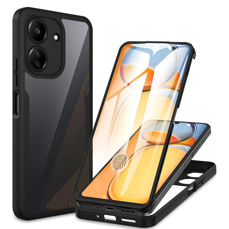 Husa 360° Xiaomi Poco C65 Techsuit ColorVerse, negru