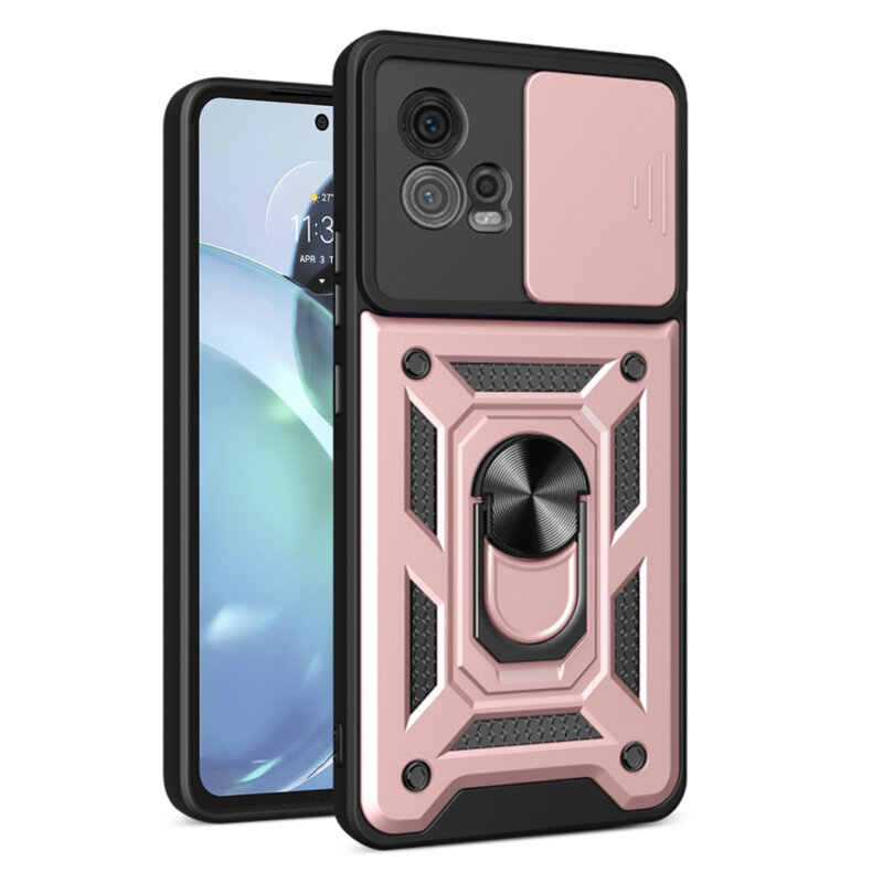 Husa Motorola Moto G72 protectie camera Techsuit CamShield Series, roz