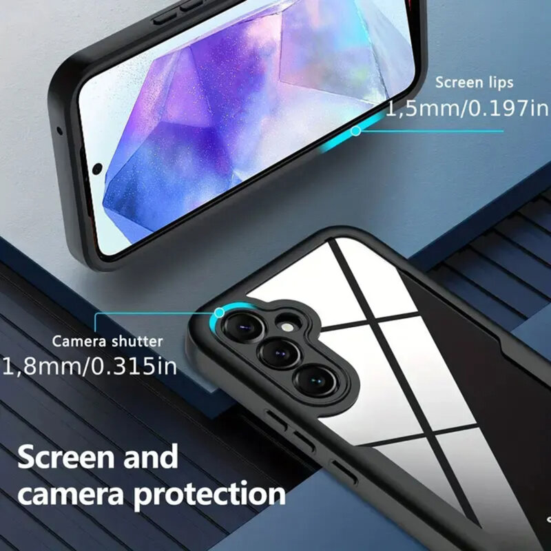 [Pachet 360°] Husa + folie Samsung Galaxy A55 5G Techsuit ColorVerse, mov