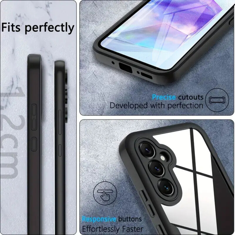 Husa 360° Samsung Galaxy A35 5G Techsuit ColorVerse, albastru