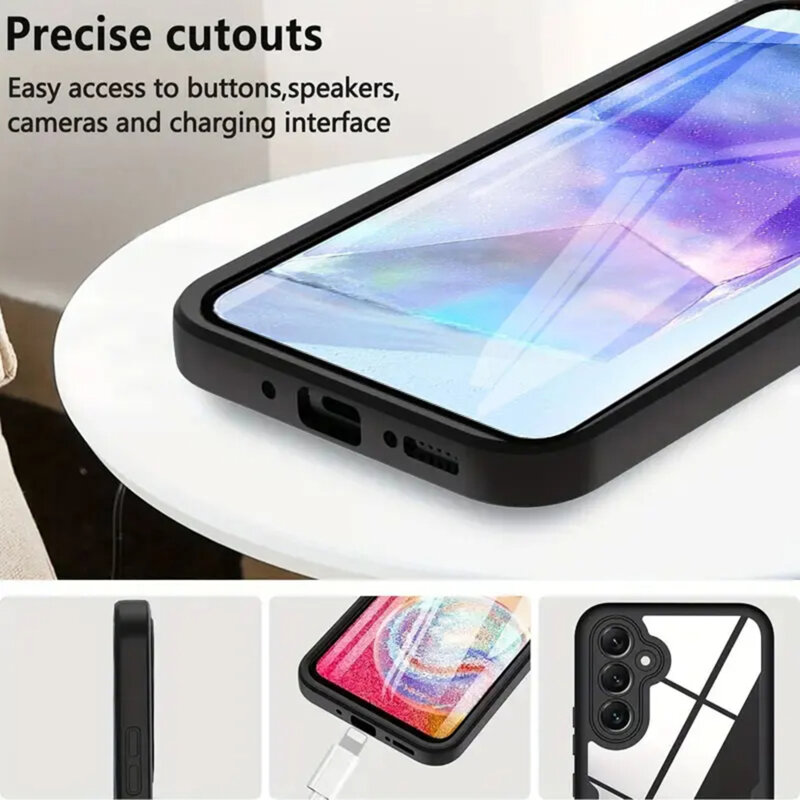 Husa 360° Samsung Galaxy A35 5G Techsuit ColorVerse, roz