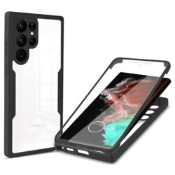 Husa 360° Samsung Galaxy S22 Ultra 5G Techsuit ColorVerse, negru