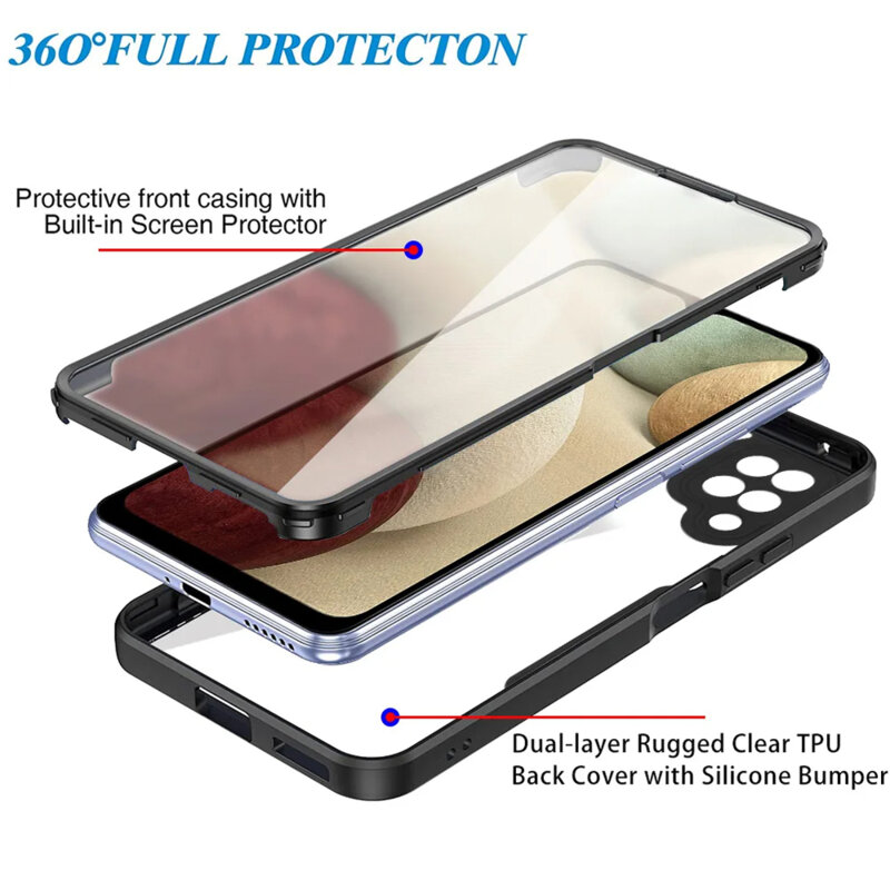 Husa 360° Samsung Galaxy A12 Techsuit ColorVerse, mov