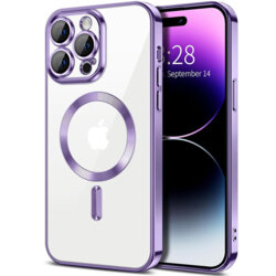 Husa premium iPhone 14 Pro Max Techsuit Luxury Crystal MagSafe, mov