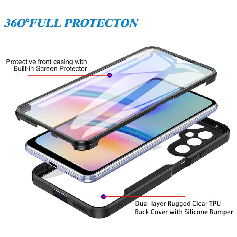 Husa 360° Samsung Galaxy A25 5G Techsuit ColorVerse, roz