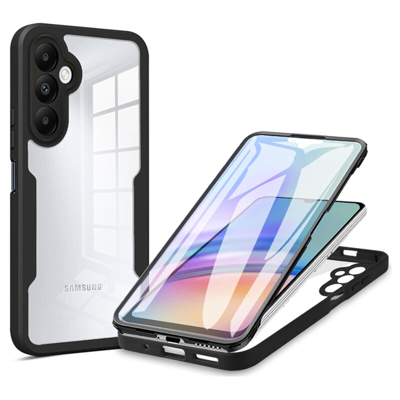 Husa 360° Samsung Galaxy A25 5G Techsuit ColorVerse, negru