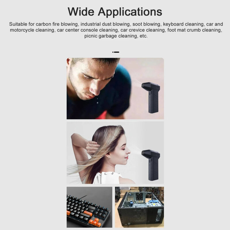 Suflanta aer fara fir Techsuit X3, 130000rpm, negru