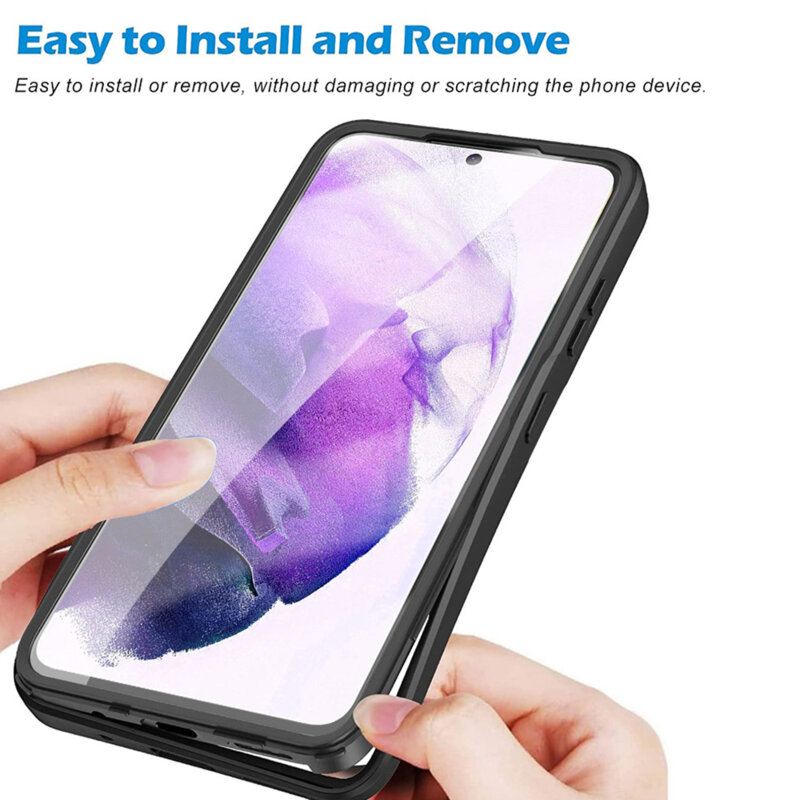 Husa 360° Samsung Galaxy S21 FE 5G Techsuit ColorVerse, negru