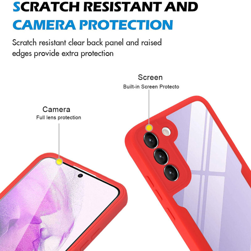 Husa 360° Samsung Galaxy S21 FE 5G Techsuit ColorVerse, negru