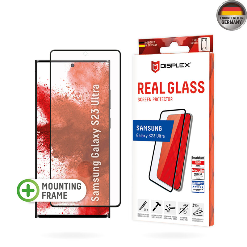 Folie sticla premium Samsung Galaxy S23 Ultra Displex Real Glass 3D, transparenta