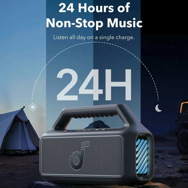 Boxa portabila Bluetooth Anker Boom 2, IPX7, lumini RGB