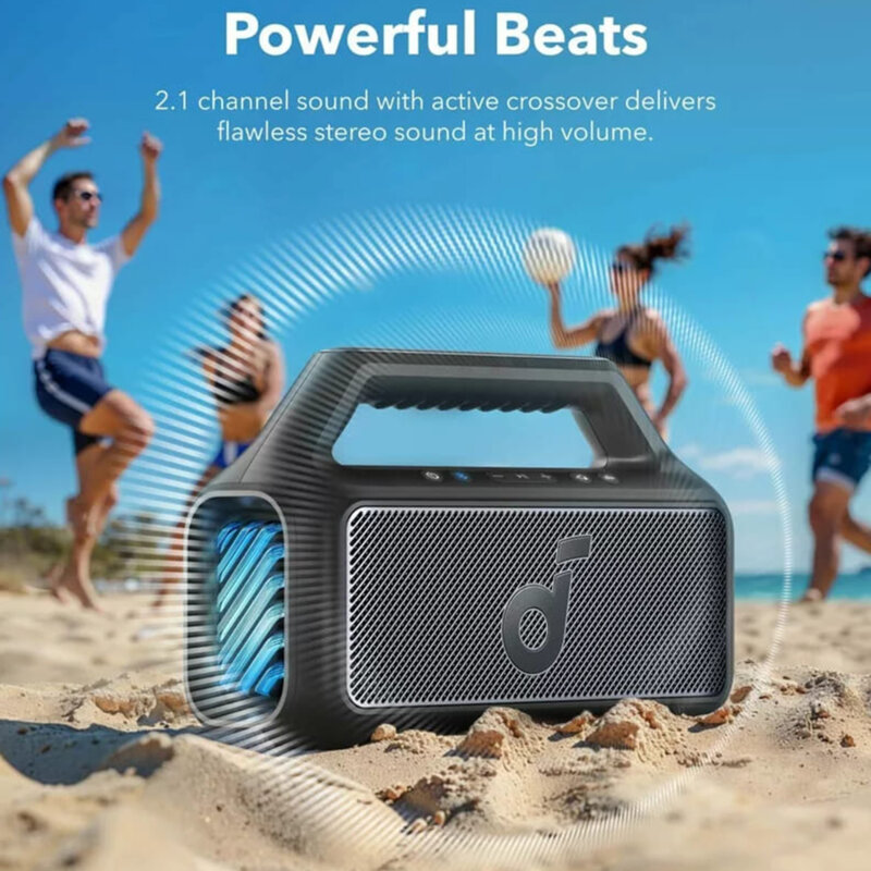Boxa portabila Bluetooth Anker Boom 2, IPX7, lumini RGB