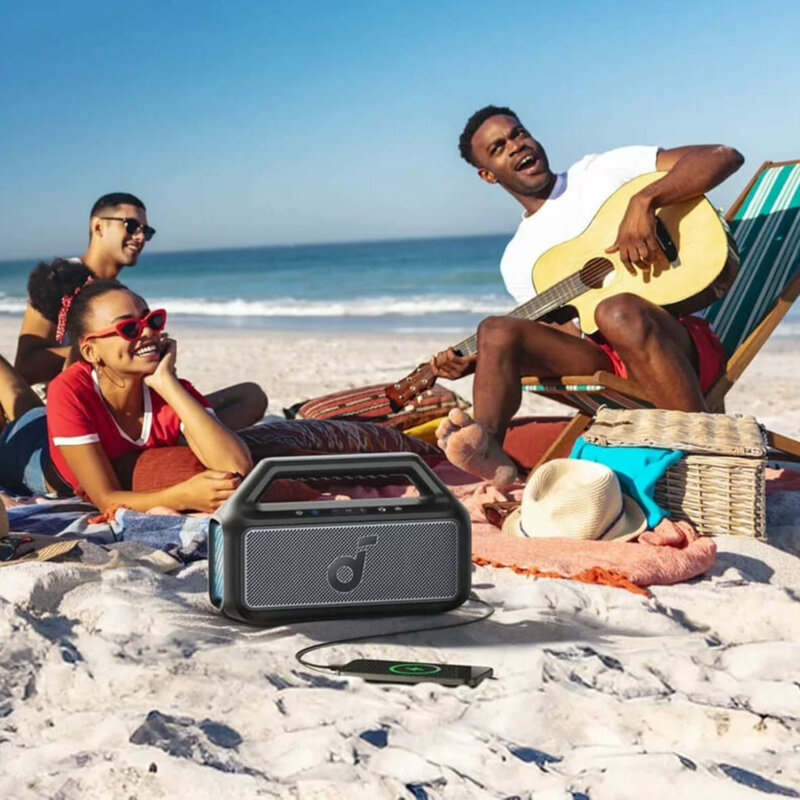 Boxa portabila Bluetooth Anker Boom 2, IPX7, lumini RGB