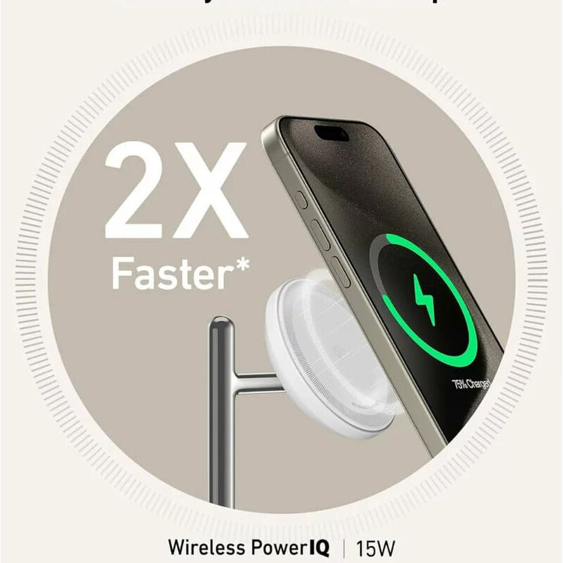 Statie de incarcare wireless pentru Apple 15W, Anker, B25M3321