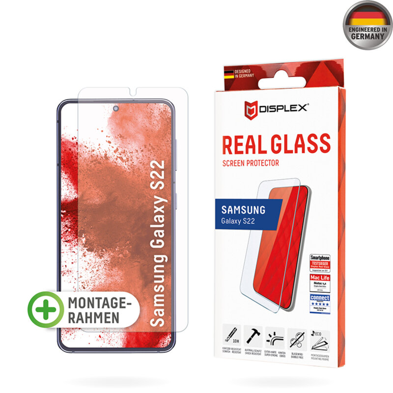 Folie sticla premium Samsung Galaxy S22 5G Displex Real Glass 2D, transparenta