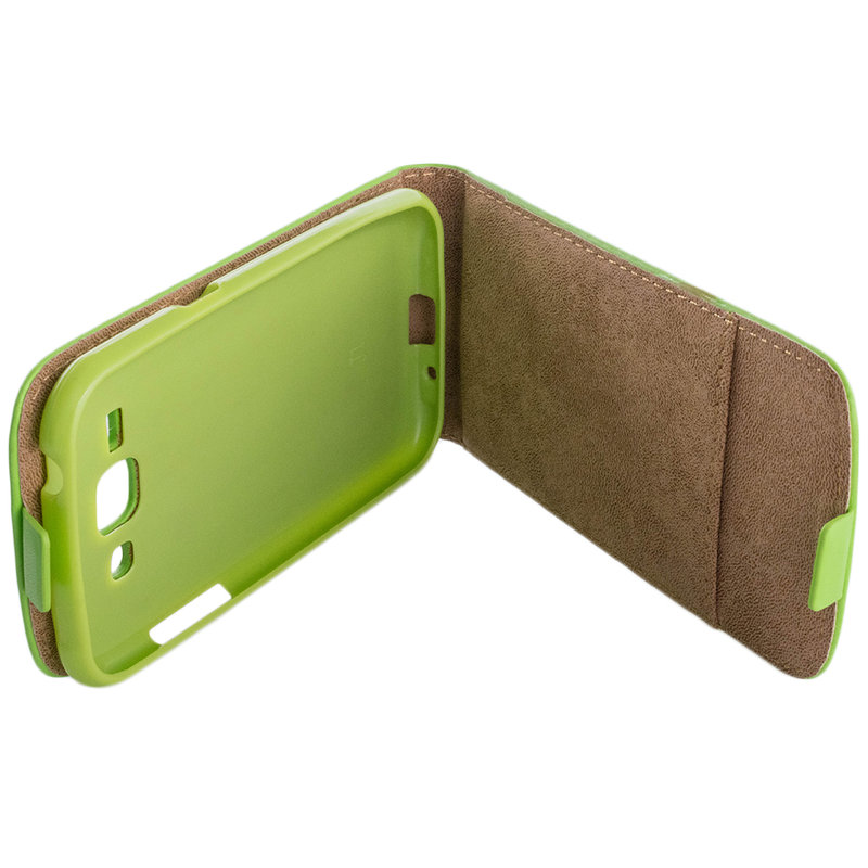 Husa Samsung Galaxy J1 SM-J100 Toc Flip VIP Verde