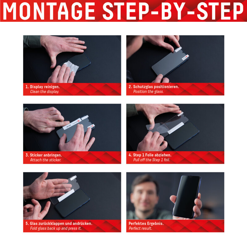 [Folie sticla + husa] premium iPhone 7 Displex Real Glass, transparenta