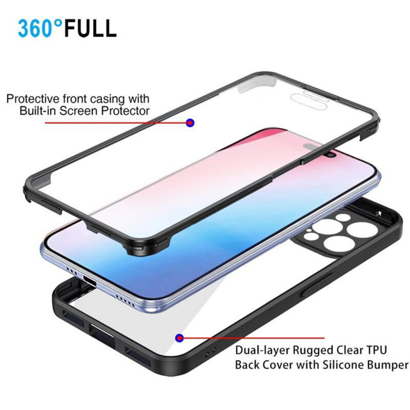 Husa 360° iPhone 14 Pro Max Techsuit ColorVerse, roz
