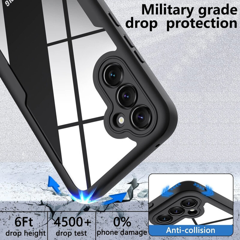 Husa 360° Samsung Galaxy S24 Techsuit ColorVerse, negru